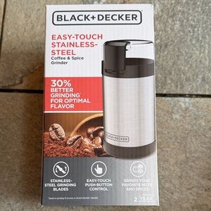 Black & Decker Silver and Black Stainless Steel Coffee & Spice Grinder.